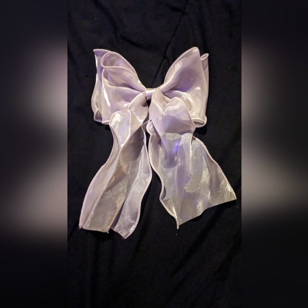 Elegant Champagne/Sand Sheer colored hair bow
